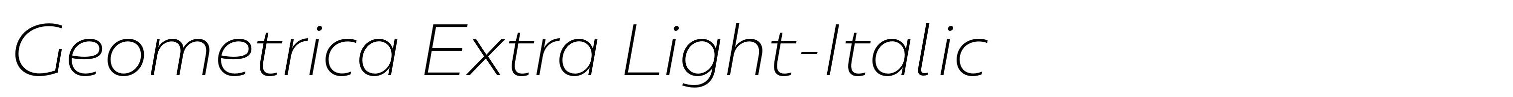 Geometrica Extra Light-Italic